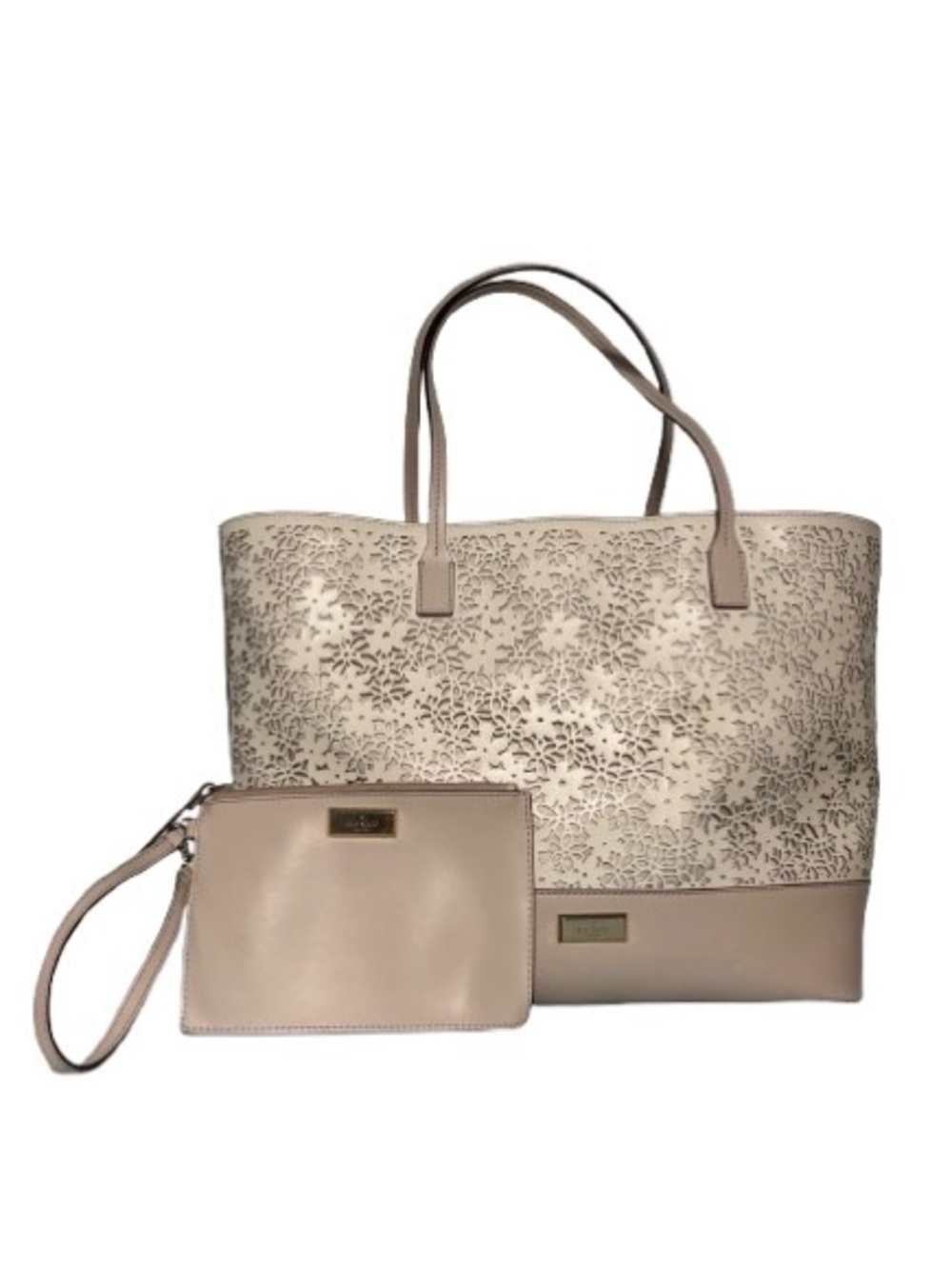 Kate Spade Bradford Margareta Tote in Cream/Beige with Matching Zip Wristlet